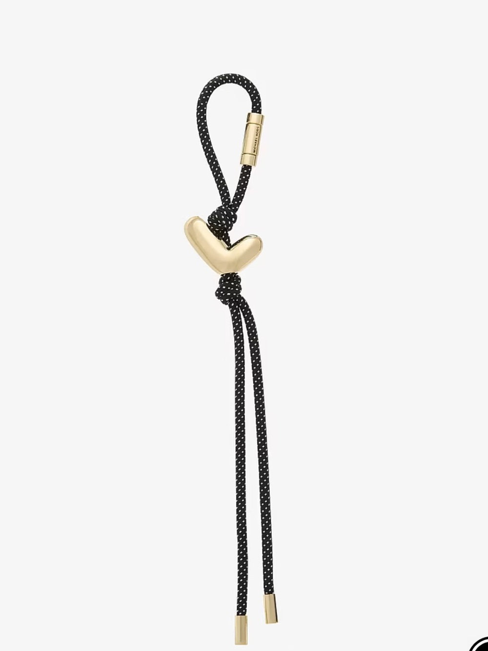 Michael Kors Initial Gold-Tone and Speckled Cord Bag Charm L, NWT